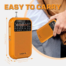 Load image into Gallery viewer, XHDATA D220 Portable Radio AM FM SW Shortwave Receiver Pocket Radios, 2AA Battery Operated Transistor Radio with Excellent Reception for Gift, Family, Elder (Orange)_580