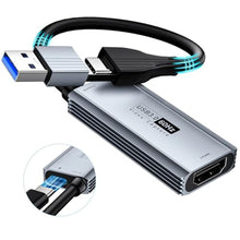 Load image into Gallery viewer, XIIXMASK USB 3.0 Video Capture Card with 100W PD - HDMI to USB/USB-C Capture Card 1440P 30fps & 1080P 60fps Video Capture Device for Streaming, Game Recording, Compatible for Quest 3, Switch, PS4/PS5, silver_1