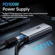 Load image into Gallery viewer, XIIXMASK USB 3.0 Video Capture Card with 100W PD - HDMI to USB/USB-C Capture Card 1440P 30fps & 1080P 60fps Video Capture Device for Streaming, Game Recording, Compatible for Quest 3, Switch, PS4/PS5, silver_1400