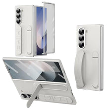 Load image into Gallery viewer, XIMAND for Samsung Galaxy Z Fold 7 Protect Case with Wristband Stand,Bulit-in Screen & Lens Protection Shockproof Full Body Drop Fall Protection.(White)_1