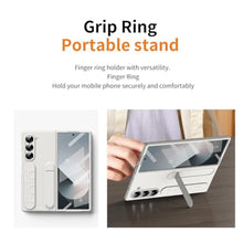 Load image into Gallery viewer, XIMAND for Samsung Galaxy Z Fold 7 Protect Case with Wristband Stand,Bulit-in Screen & Lens Protection Shockproof Full Body Drop Fall Protection.(White)_4431