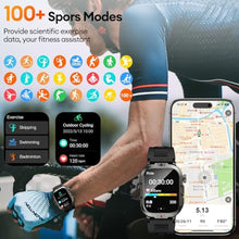 Load image into Gallery viewer, XINGLINSHOE Smart Watch 2.01'' HD Display Smart Watches for Men Answer/Make Calls Android Smart Watch with Heart Rate/Spo2/Sleep IP68 100+ Sport Modes Compatible for Android & iOS(Gray)_102