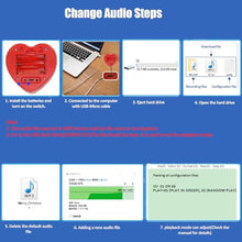 Load image into Gallery viewer, XLW 16min Voice Recorder for Stuffed Animals,Personal Voice Message Recordable Sound Recorder Chips Module for Mother's Day Christmas Plush Toy,Manual DIY Sound Creative Presents for Boyfriend (Red)_1086