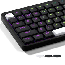Load image into Gallery viewer, XVX Low Profile Black Keycaps, Shine Through Keycap Sets, Double Shot PBT Keyboard Keycaps Compatibility for 60% 75% 80% 85% 100% MX Switches Mechanical Keyboard- Only Key caps, blackandwhite_1