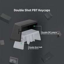 Load image into Gallery viewer, XVX PBT Keycaps - Side Printed Keycaps 60 65 75 100 Percent, Double Shot Shine Through Custom Key caps, Gradient Gray 136 Keys Set, OEM Profile, Minimalist Style for Cherry Gateron MX Switche Keyboard_7842
