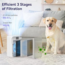 Load image into Gallery viewer, YARIKI Air Purifiers for Home Pets Covers Up to 1500 Sq Ft,H13 Hepa Filter with Washable Pre-Filter,Pet Hair Dander Smoke Air Cleaner,22 dB Quiet Sleep for Living Room Bedroom Kitchen,P280 (White)_392