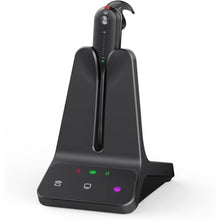 Load image into Gallery viewer, Yealink WH63 E2 Teams Wireless DECT Headset for Microsoft Teams, Convertible Mono Office Headset with Dual Noise Canceling Mics, Acoustic Shield, USB Base, 606 ft Range, 8H Talk Time, Black_1