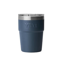 Load image into Gallery viewer, YETI Rambler 16 oz Stackable Tumbler, Vacuum Insulated, Stainless Steel with MagSlider Lid, Navy/Badge, NavyBadge_50