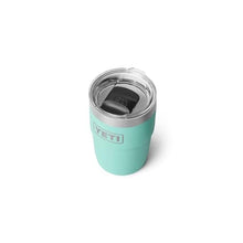Load image into Gallery viewer, YETI Rambler 8 oz Insulated Coffee Mug with Lid - Stackable Double-Wall Vacuum Insulated Coffee Cup - DuraSip Ceramic Lining - Barista-Friendly Design - Stainless Steel - Dishwasher Safe, Seafoam_204