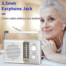 Load image into Gallery viewer, Yewrich AM FM Radio with Best Reception, Portable Battery Operated Transistor Radios, Headphone Jack, AC Powered, Suit for Senior and Home, White_6989
