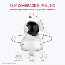 Load image into Gallery viewer, YI Pet Security Camera, 360-degree Smart Indoor Dog Cat Dome IP Cam with Night Vision, 2-Way Audio, Motion Detection, Phone App, Compatible with Alexa and Google-White_1097