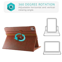 Load image into Gallery viewer, Yiernuo Case Compatible with Tablet iPad Pro 13 inch 7th Generation M4 2024,iPad Air 13 inch M2 2024,Cover 360 Rotating Stand PU Leather for iPad Pro 12.9 inch 6th/5th /4th/3rd Gen,Brown_1316