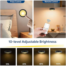 Load image into Gallery viewer, Yiliaw 6 Pack LED Puck Lights Remote Control 16 Color Changeable Under Cabinet Lights, Battery Operated Lights Night Light with Dimmer & Timmer for Closet Bedroom Kitchen, Black_375