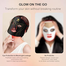 Load image into Gallery viewer, YKeluxon Face Mask Light Therapy, LED Red Light Therapy for Face, Infrared & Red Light Therapy for Face, 6000mAh Rechargeable Portable Redlight Facial Device for Home Use, Gold_442