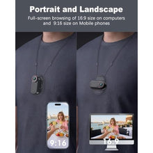 Load image into Gallery viewer, Yonvim 4K Mini Body Camera 1.5" Screen with EIS Action Camera for Vlogging, Black_282