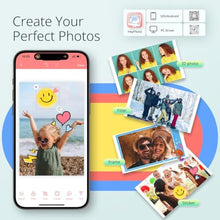 Load image into Gallery viewer, YOTON Photo Printer 4x6, Picture Printer with 54 Sheets & 1 Ink Ribbon, Support AR Video Printing, Wi-Fi Connection, Portable Photo Printer for iPhone/Android/Laptop, Multicolor_7253