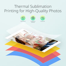 Load image into Gallery viewer, YOTON Photo Printer 4x6, Picture Printer with 54 Sheets & 1 Ink Ribbon, Support AR Video Printing, Wi-Fi Connection, Portable Photo Printer for iPhone/Android/Laptop, Multicolor_7254