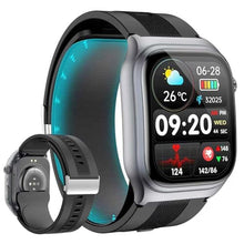 Load image into Gallery viewer, Yowow BIT Blood Pressure Smart Watch Air Pump Air Bag, Voice Broadcast, Data Sharing, 2.06" AMOLED Fitness Tracker, 24/7 Heart Rate/Blood Oxygen/Sleep/Body Temperature,SOS,Black_1