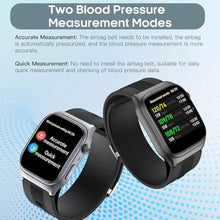 Load image into Gallery viewer, Yowow BIT Blood Pressure Smart Watch Air Pump Air Bag, Voice Broadcast, Data Sharing, 2.06" AMOLED Fitness Tracker, 24/7 Heart Rate/Blood Oxygen/Sleep/Body Temperature,SOS,Black_2060