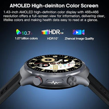 Load image into Gallery viewer, Yowow BIT Blood Pressure Smart Watch with Air Pump Airbag,Voice Broadcast (Answer/Make Calls), 1.43" AMOLED Fitness Tracker, Heart Rate/SpO2/Temperature/Sleep Monitor/Pedometer, Data Sharing, Black_1638
