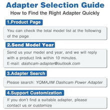 Load image into Gallery viewer, YQMAJIM DashCam Power Adapter,(14P TypeB) Compatible with Jeep Compass Wagoneer Dodge Ram with Auto Dimming Rearview Mirror,Built-in Hide USB to GPS Radar Mirror Camera Dash Cam Charger Adapter Cable, White_696