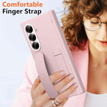 Load image into Gallery viewer, YQODSZ Wrist Strap for Samsung Galaxy Z Fold 7 Case, Finger Strap Full-Body Case with Kickstand Hinge Protection HD Screen Protector Raised Edge Protection Anti-Scratch Stand Cover for Z Fold 7 Pink_4369