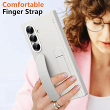 Load image into Gallery viewer, YQODSZ Wrist Strap for Samsung Galaxy Z Fold 7 Case, Finger Strap Full-Body Case with Kickstand Hinge Protection HD Screen Protector Raised Edge Protection Anti-Scratch Stand Cover for Z Fold 7 White_4425