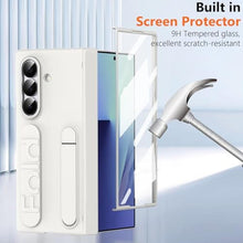 Load image into Gallery viewer, YQODSZ Wrist Strap for Samsung Galaxy Z Fold 7 Case, Finger Strap Full-Body Case with Kickstand Hinge Protection HD Screen Protector Raised Edge Protection Anti-Scratch Stand Cover for Z Fold 7 White_4426
