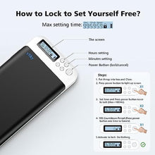 Load image into Gallery viewer, ySky Cell Phone Lock Box with Timer,Portable Timed phone Lock Box for iPhone and Android Phones, Self-Control Timer Phone Locker to Help Kids,Students, Adults Focus Back, Mobile Phone Addiction(Black)_362