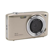 Load image into Gallery viewer, Yunir 4K Digital Camera, 58MP Ultra Clear Compact Camera with 16X Zoom, Autofocus for Travel Photography Vlog, HD Screen, Easy to Use for Beginners, Long Lasting Battery, Slim & (Gold)_1