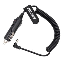 Load image into Gallery viewer, ZBLZGP 5.5 * 2.5mm Right Angle DC Male Car Charger Cable, Cigarette Lighter Plug Power Cord Spring Cable for Baofeng UV-5R UV-5RE Plus UV5A+ Two Way Radio Walkie Talkie_549