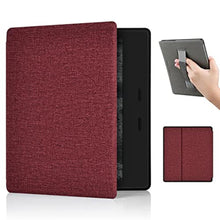 Load image into Gallery viewer, Zcooooool Kindle Oasis Fabric Cover - Hand Strap Designed Case for 7" Kindle Oasis (10th & 9th Gen, 2019/2017) - Anti-Slide, Winered_1