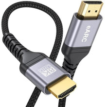 Load image into Gallery viewer, ZeniKon 8K eARC HDMI Cable 6.6FT, HDMI ARC/eARC Cable 48Gbps High Speed, Grey_1