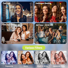 Load image into Gallery viewer, ZEOUPT Digital Camera, 4K 64MP Cameras for Photography, 270Flip Screen Vlogging Camera, Autofocus, Flash, 18X Zoom, 2 Batteries, 64GB Card, Point and Shoot Digital Cameras for Kids Teens, White_177