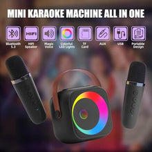 Load image into Gallery viewer, ZERFUN Mini Karaoke Machine for Kids Adults, Karaoke Microphone Wireless Microphones Rechargeable with Bluetooth Speaker, Girls Boys Kids Birthday Christmas Toys Gifts Presents, Black_4655