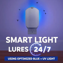 Load image into Gallery viewer, Zevo Flying Insect Trap - Plug-in Indoor Fly Trap and Bug Light Trap Refill with Blue and UV Light - No-Mess Cartridge for House Flies, Fruit Fly Trap and Gnats (1 Plug-in Base and 3 Cartridges), White_1064