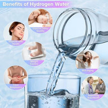 Load image into Gallery viewer, ZIHUOFAN Hydrogen Water Bottle, 1600PPB Portable Hydrogen Water Bottle Generator. Newly Upgraded Hydrogen-Oxygen Separation Technology Allows for Higher Hydrogen Concentration. Suitable for Daily Use, Silver_1628