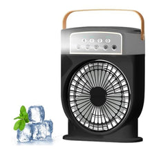 Load image into Gallery viewer, ZKSCool Portable Misting Fan, 3 - Speed Desktop Mini Air Conditioner, 1500mAh Rechargeable Water Cooling Mist Fan with 600mL Water Tank, Cooling for Home, Office, Kitchen, Travel & Camping-Black_1