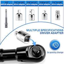 Load image into Gallery viewer, ZMCYNG 1/2" Offset Extension Wrench Impact Rated Ratchet for Electric Drill, Silver_653