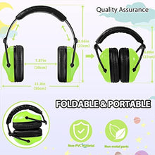 Load image into Gallery viewer, ZOHAN 030 Kids Hearing Protection Ear Muffs - NRR 25dB Noise Reduction for Ages 2-12 - Monster Jam, Concerts, Shooting, Autism Sensory Support - Adjustable Lightweight Design - Green, packgreen_7637