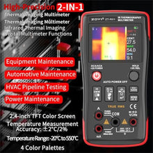 Load image into Gallery viewer, ZOYI Thermal Imaging Camera 2 in 1 True RMS Multimeter 3232Resolution -4F to 1022F Type-C Charging for Electrical Industrial Inspections 25000count Digital multimeter, red_297