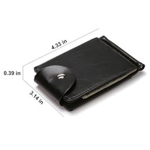 Load image into Gallery viewer, Zrwcvxy Slim Wallet for Men With Money Clip, Minimalist RFID Blocking Bifold Leather Wallet Clip, Front Pocket Men's Wallet Card Holder (Black), QB-CB0527_556