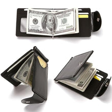 Load image into Gallery viewer, Zrwcvxy Slim Wallet for Men With Money Clip, Minimalist RFID Blocking Bifold Leather Wallet Clip, Front Pocket Men's Wallet Card Holder (Black), QB-CB0527_558