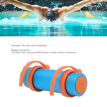 Load image into Gallery viewer, Zunate Water Proof MP3 Player 8GB for Swimming, Diving, and Surfing - IPX8 Submersible Music Player with HiFi Sound, Includes Clip On Mount and Noise Isolating Earphones (Blue)_143
