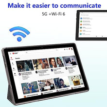 Load image into Gallery viewer, ZZB Tablet with Keyboard 10 inch Tablet 2 in 1 Tablets Including Mouse Case Stylus 12GB+128GB Supports 1TB Expansion Android 13 Tableta 10.1" HD Touch Screen 8MP Dual Camera BT WIFI6 5G Android Tab, BlackGB_1071