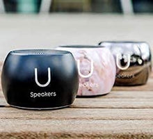 Load image into Gallery viewer, Fashionit U Boost Speaker | Stylish Portable Wireless Bluetooth 5.0 with Built-in Subwoofer and Mic | Perfect Mini Speaker for Home, Parties, Activities! Small Device, Rich Sound | Black