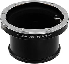 Load image into Gallery viewer, Fotodiox Pro Lens Mount Adapter, Mamiya 645 Lens to Fujifilm X (X-Mount) Camera Body, for Fujifilm X-Pro1, X-E1