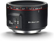Load image into Gallery viewer, Yongnuo YN50MM F1.8 II AF/MF 0.35M Focus Distance Standard Prime Lens Black for Canon 5D IV 1DX I 200D II 850D 7D 6DII