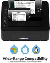 Load image into Gallery viewer, SABRENT USB 3.1 to SATA Dual Bay Hard Drive Docking Station for 2.5 or 3.5 inches HDD, SSD