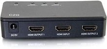 Load image into Gallery viewer, C2G HDMI Splitter, 4K, UHD, 2 Port, Black, Cables to Go 41057